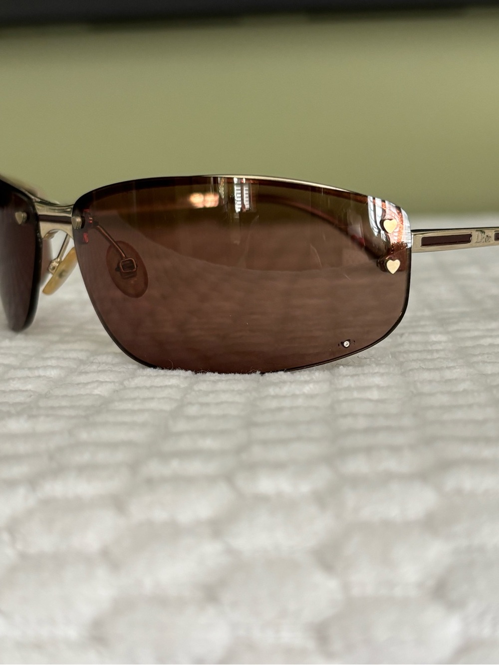 Dior Brown Rimless Sunglasses - Picture 2 of 5